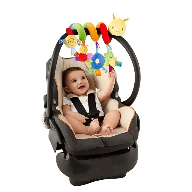 Peluche Sonaja Juguete Espiral Para Bebe Carriola, Cuna Xtellar multicolor