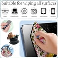 thumbnail image 5 of 6 Packs Thickened Glasses Cleaning Cloth Colorful Flowers Vines Design Microfiber Cleaning Cloth Multi-Colored Eyeglass Cleaning Cloths Soft Wipes for Reusable Eyeglass Phone Screens 6x6in DIY, 5 of 6