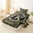 thumbnail image 2 of Erosebridal Boys K Personalized Initial Twin Sheet Sets 3pcs,Abstract Camouflage Bedding, 2 of 5