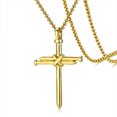thumbnail image 1 of Nail Cross Pendant for Men Stainless Steel Necklaces Punk Christian Prayer, 1 of 5