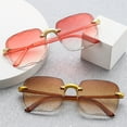 thumbnail image 5 of 2023 New Rimless Women's Sunglasses Fashion Gradient Lenses Sun glasses Lady Vintage Alloy Legs Classic Designer Shades UV400, 5 of 9