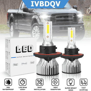 For Ford F-150 2004-2014 LED Headlight H13/9008 High/Low Beam Bulbs 6000K Bright White Pack of 2