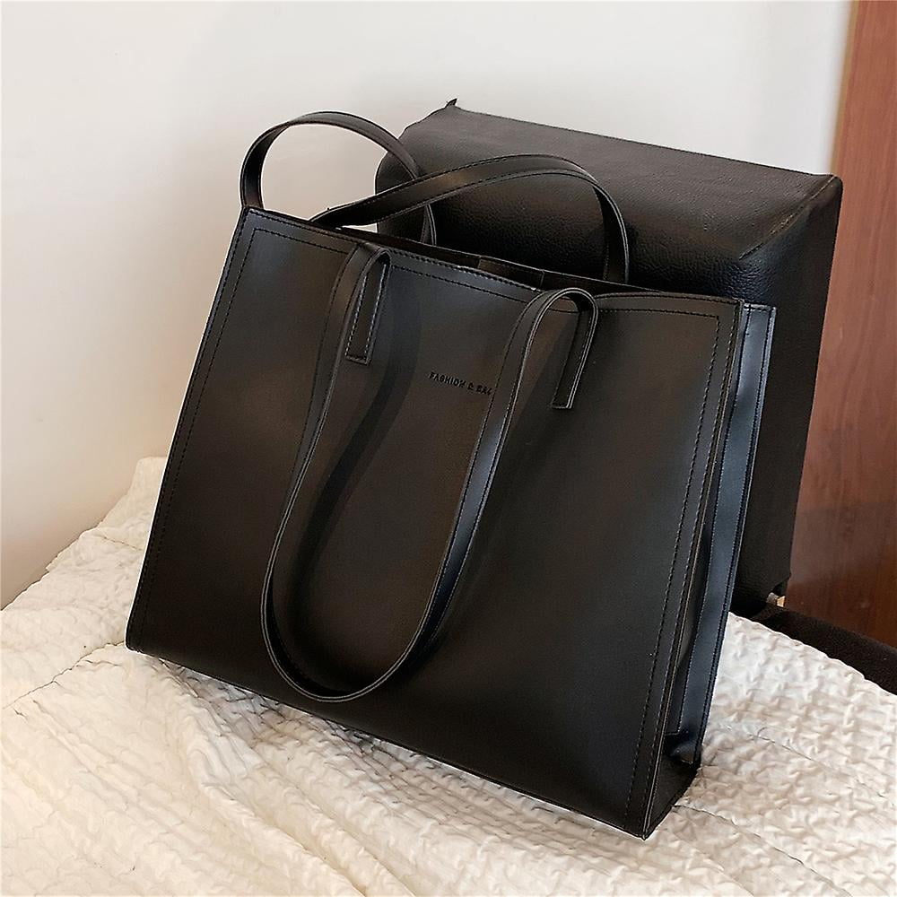 Toptrends 3 Layers Large Leather Tote Bags For Women Trend Design Commuter Work A4 Shoulder Side Bag Office Ladies Handbags Walmart