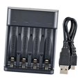 thumbnail image 4 of Cargador de batería USB con alta corriente de carga, 4 ranuras de carga con indicador, carga rápida, construcción robusta, función de carga rápida, US, 4 of 9