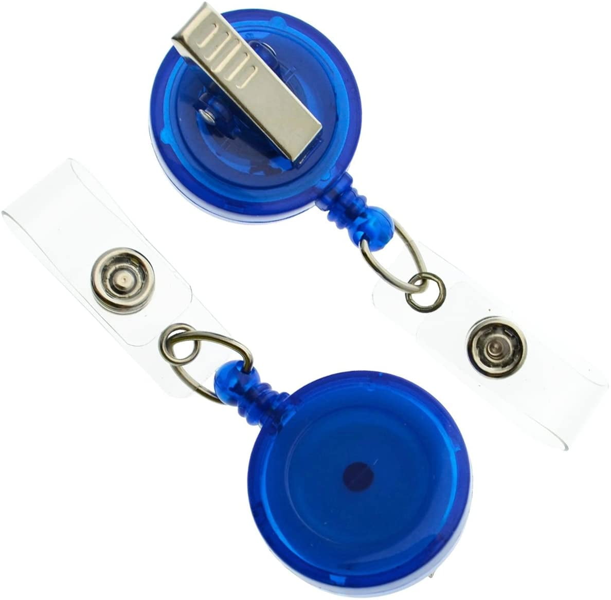 25 Pack - Translucent Retractable ID Badge Reels with Alligator Swivel Clip by Specialist ID (Assorted Colors)