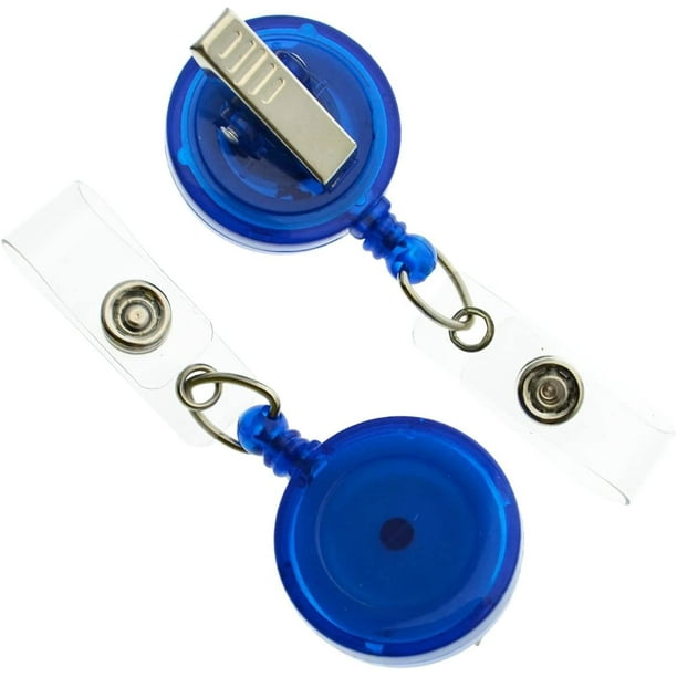 Mgfed 25 Pack - Translucent Retractable Id Badge Reels With Alligator Swivel Clip By Specialist Id (Assorted Colors)