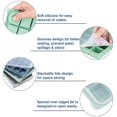 thumbnail image 4 of Paquete de 3 bandejas para cubitos de hielo, moldes de silicona para cubitos de hielo con tapas a prueba de derrames, fácil liberación, flexibles, para bebidas frías, comida para b, 4 of 5