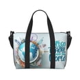 thumbnail image 2 of Sigee Let's go Travel Around the World for Hand Travel Bag,Sports Tote Gym Bag for Men and Women, 2 of 7