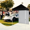 thumbnail image 3 of INTER HUT 5x5 Outdoor Pop up Canopy Gazebo with One Removable Sidewall, Instant Easy Set up Outdoor Canopy Commercial Sun Shelter with Carry Bag, Black, 3 of 9