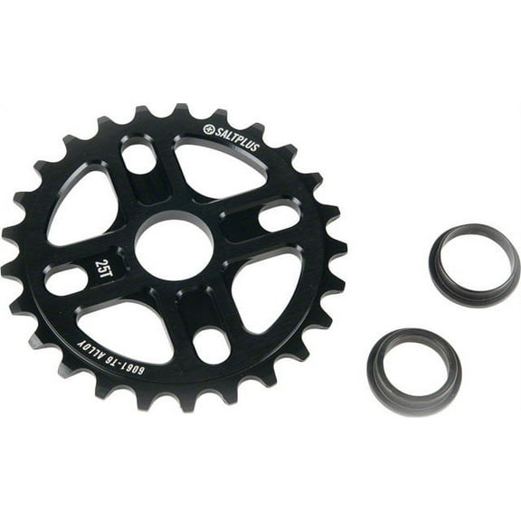 Salt Plus Manta Chainring Teeth: 25, 6061-T6 Aluminum, Black
