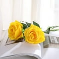 thumbnail image 3 of TETOU Yellow Rose 10pcs Artificial Rose Flower Silk Roses Real Touch for Party Bridal Bouquet Wedding Centerpiece Decor, 3 of 7