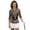 Camo Forest Deer, variant on Pink Cherry Blossom Women's 3/4 Sleeve Athletic Golf Shirts Fashionable Comfortable Women's Dry-Fit Golf Polo Shirts Relaxed Tennis Tops Comfortable Outing Wear Size S