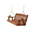 thumbnail image 6 of Amish Heavy Duty 800 Lb Mission Treated Porch Swing with Hanging Chains (5 Foot, Cedar Stain), 6 of 10