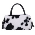 thumbnail image 2 of Bolsa Bolso de hombro de felpa con estampado animal retro para mujer Otoño Invierno Bolso pequeño (B) Ehuebsd Nuevos Originales, 2 of 9