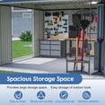 thumbnail image 3 of FFZ 10x10 FT Large Outdoor Metal Storage Shed Heavy-Duty Black 113.7x117.68x79.21 inch, 3 of 14
