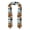 Flattened, variant on Relaxing Cat With Orange Juice Print Unisex Adult Graduation Stole Shawl 72" Long for Academic Commencements Shawl-Sharp Corner