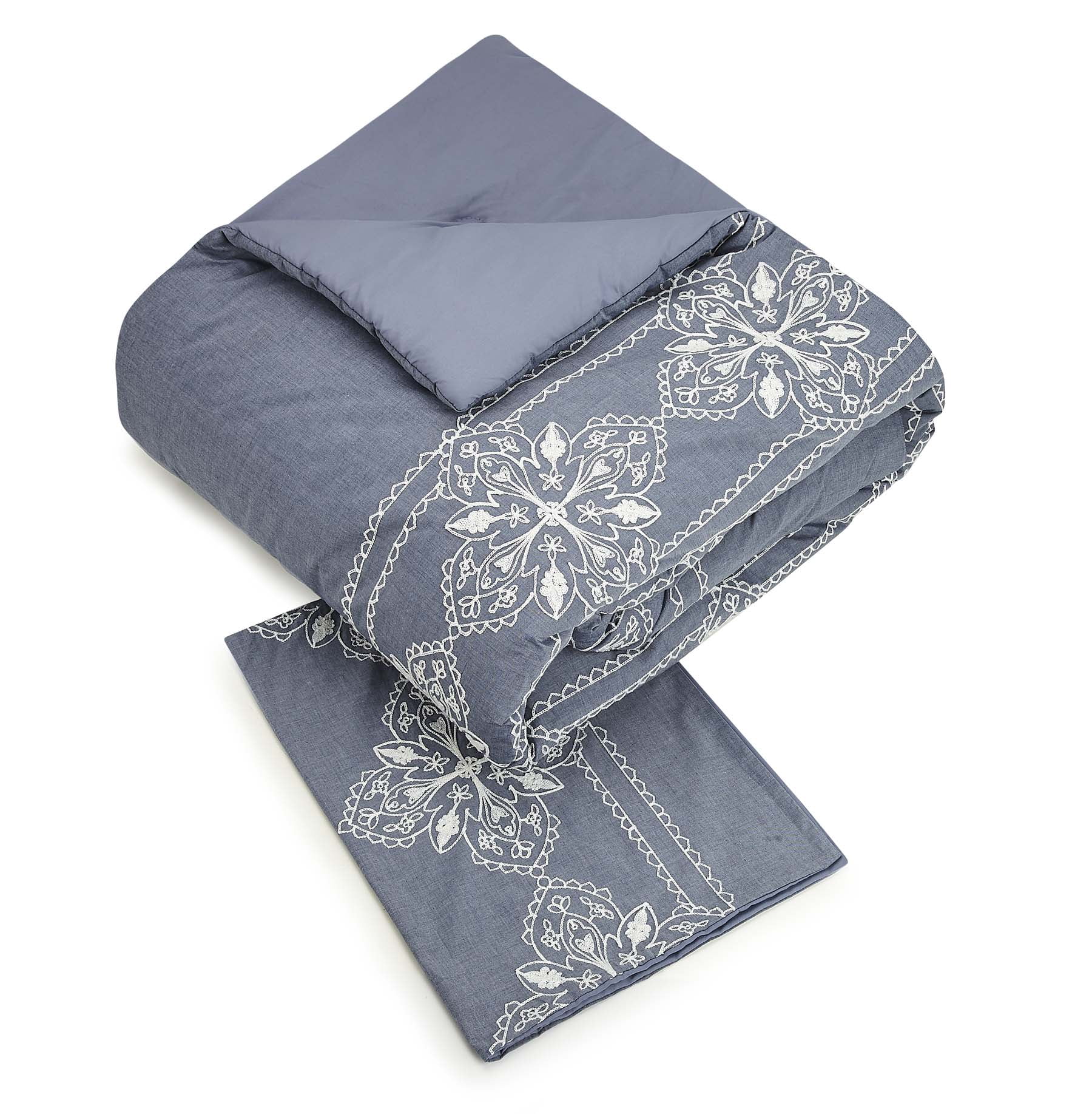 Better Homes & Gardens Embroidered Chambray 3pc King