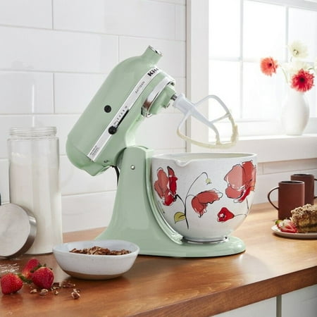 KitchenAid - 5-Qt. Ceramic Bowl for Tilt-Head Stand Mixers - Poppy