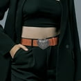 thumbnail image 3 of Heart Buckle Belt Women: Wide Waist Belt For Jeans & Dresses - Rustic Couture Style Waistband For Casual Outfits & Vintage-Inspired Looks, 3 of 7
