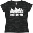 thumbnail image 3 of Inktastic Boston Massachusetts City Skyline with Grunge Women's T-Shirt, 3 of 5