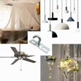 thumbnail image 2 of [20 Pieces] Ceiling Hook 70mm Ceiling Lamp Base Plate Chandelier Hook Screw Mount Heavy Galvanized Iron for European IKEA Lamp Ceiling, 2 of 4