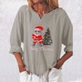 thumbnail image 4 of Birdeem Mode Femme Noël T-Shirt Décontracté à Manches Longues Col en V Blouse Tops, 4 of 7