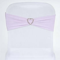 Efavormart 5pcs Lavender Spandex Chair Sash, Elastic Band Sashes Fitted chair tie for wedding Event Banquet Decor