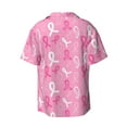 thumbnail image 2 of Wukai Breast Cancer Awareness (3) Men's Casual Short-Sleeve Button Down Shirt - Lightweight Summer Dress Shirt for Daily Wear-XX-Large, 2 of 7