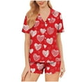 thumbnail image 3 of Vetsdori Valentines Pajama Sets for Women Gifts for Girlfriend Soft Sleepwear Nightwear Valentines Day 2 Pieces PJS Womens Pajamas Spring, 3 of 9