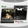 thumbnail image 4 of DISNIMO Car Cargo Mat All Weather Trunk Protection Cargo Liner Heavy Duty Rear Trunk Liner Machine Washable Dog Seat Cover Suitable for Most Cars Models, Highland Cow Daisy American Flag, 4 of 7