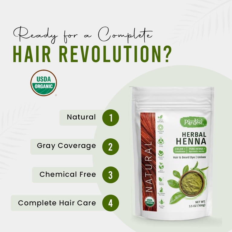 Hair Henna Powder I USDA Organic I 7.05 oz (200 Gram) | Natural