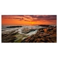 thumbnail image 2 of Vagues Orageuses Se Jetant dans des Rochers - Impression sur Toile Photo de Plage, 2 of 3