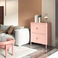 thumbnail image 5 of Elegant Metal Locker Cabinet with 4 Doors, Metal Accent Cabinets,Home Office Storage Lockers Sideboard for Kitchen, Living Room, Entryway,Pink, 5 of 7