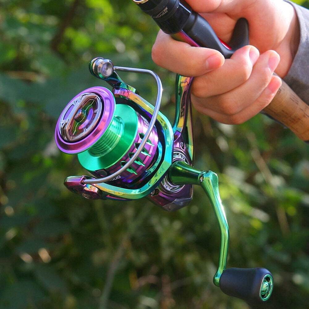 Spinning Reel 10KG Max Drag Fishing Reel 5.2:1 Ratio Lightweight Metal Spool