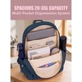 thumbnail image 6 of Luxtrada Women Backpack Purse 20L Nylon Anti-theft Fashion Casual Lightweight Travel Shoulder Bag Daypack (Navy), 6 of 8