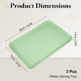 thumbnail image 2 of Uxcell3Pcs Plastic Serving Trays, 15 x 10.6 Inch Rectangle Food Trays Serving Cafeteria Trays for Kitchen Restaurant Coffee Fruit Burger Lunch Dessert, Matcha, 2 of 6