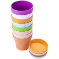 thumbnail image 2 of Plastic Pots for Plants，Topboutique 8 Pack 4" Multicolored Plastic Flower Plant Pots，Colorful Flower Plant Thickened Seedlings Nursery Pot Planter with Saucer Pallet, 2 of 7
