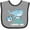 Heather and Black, variant on Inktastic My Big Sister Loves Me with Cute Sharks Boys or Girls Baby Bib