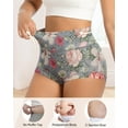 thumbnail image 2 of Women's Underwear Mid Waisted Panties Breathable Full Coverage Printed Comfortable ladies Floral 4 Pack, 2 of 5