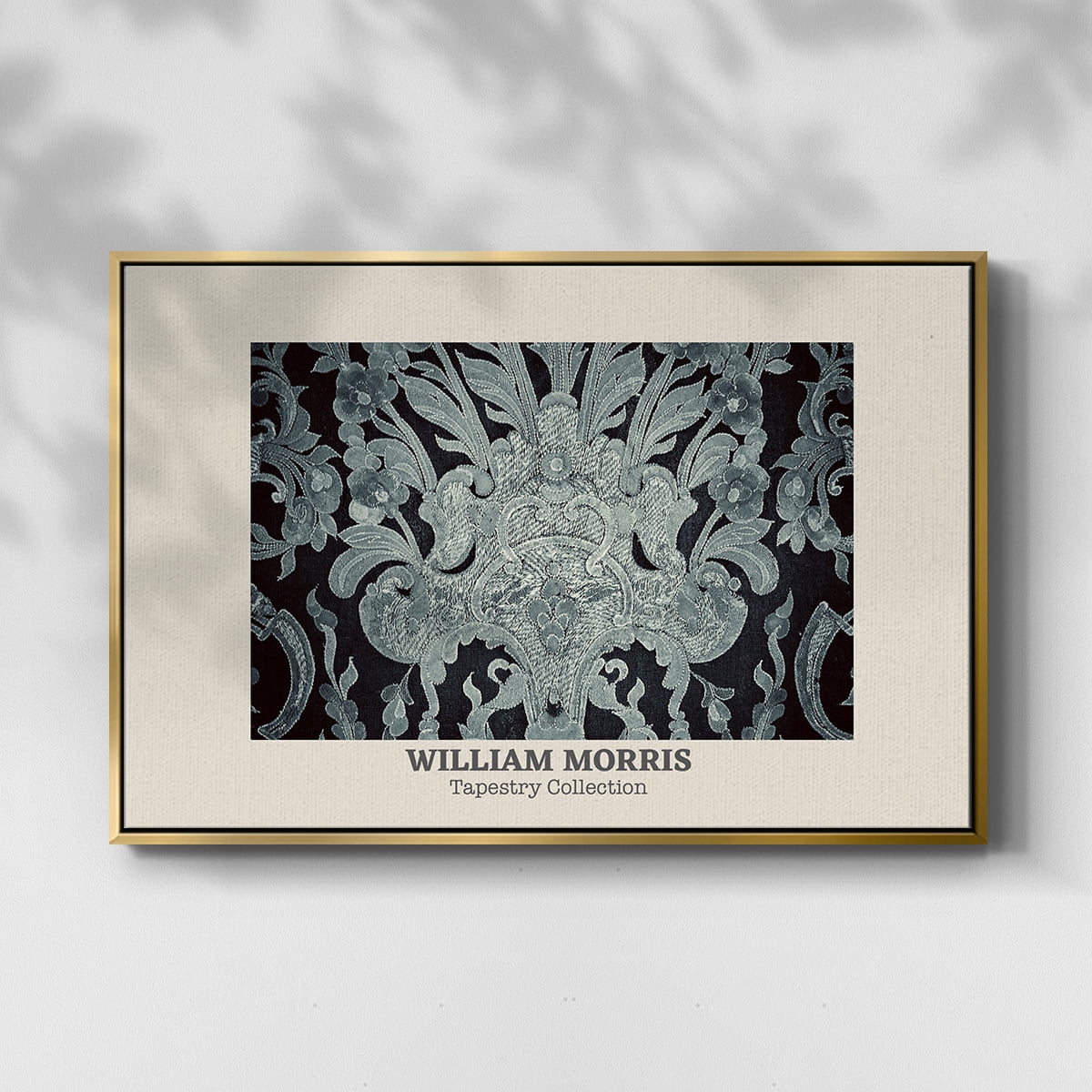 Vintage Abstract Print-XLII Framed in Gold Wood Gallery Wrapped Canvas 25 in. x 37 in.