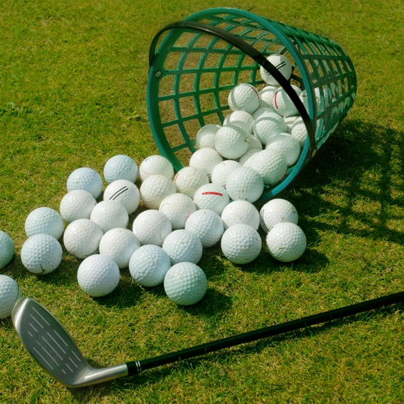 WHAMVOX 50Pcs Ball Basket for Golf Ball Green Stackable Range Bucket with Design