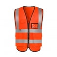 thumbnail image 4 of purcolt Womens High Visibility Reflective Safety Vest V Neck Zipper Workwear Waistcoat with with ID Pocket Orange Free Size, 4 of 7