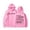 X159 Pink, variant on Confree Sweatshirts For Girls Letter Printing Long Sleeve Hoodie Spring Autumn Dailywear Soft Comfortable Toddler Girls Pullover Top Size 3-4 Years Black