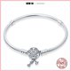 thumbnail image 3 of Gran oferta de pulsera de cuentas con cadena de serpiente y circonita en forma de corazón para mujer, abalorio de plata 925 compatible con cuentas Pandora originales, joyería DIY, Buen regalo, 3 of 5