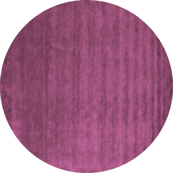 Ahgly Company Indoor Round Abstract Pink Contemporary Area Rugs, 4' Round