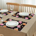 thumbnail image 3 of Fall Festival Placemats Set of 4, 12x18 Inch Rustic Linen Table Mats with Pumpkin and Sunflower Pattern, Washable Farmhouse Dining Decor for Thanksgiving Gatherings, 3 of 6