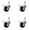 4 Swivel - Total Lock Brakes - Black, variant on 3 Inch SS Hard Rubber Wheel Swivel 3/8 Inch Threaded Stem Caster Set 2 Brakes