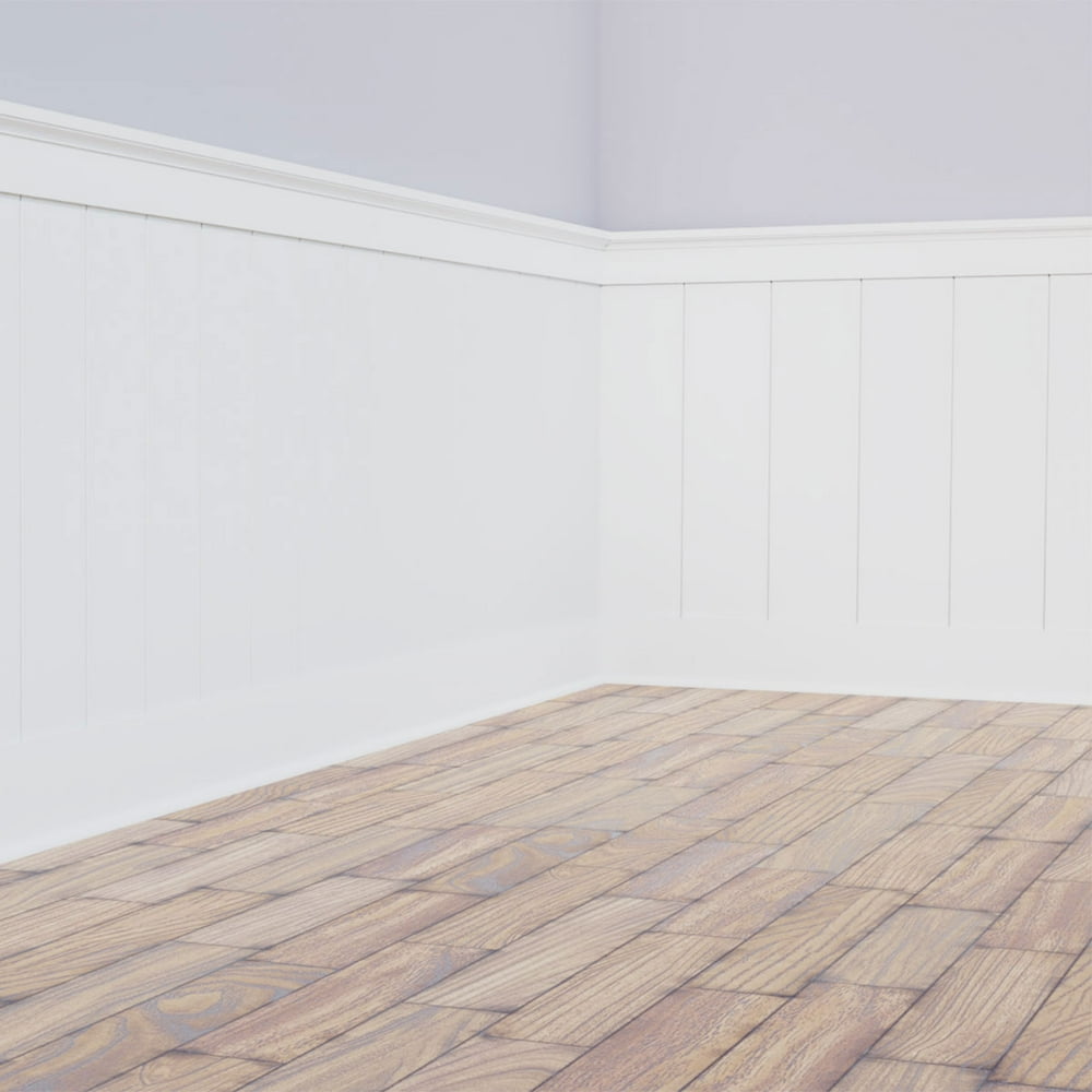32" Height Deluxe Shiplap with a Nickel Gap 8' Length PVC Wainscoting