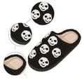 thumbnail image 4 of Fuzzy Slippers Women Halloween Fluffy Winter House Shoes House Slippers Bedroom Slippers Slip On Indoor Comfortable Slippers Woman Slippers Black 43, 4 of 8
