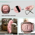 thumbnail image 5 of Folding Chair, Saucer Chair with Metal Frame, Comfy Moon Chairs for Bedroom, Living Rooms, Apartments, Camping, Lounging, Garden and Courtyard (Pink), 5 of 12